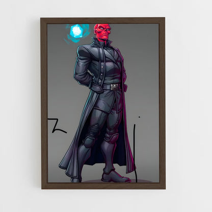 ap-red skull-13 cadre Bois foncé
