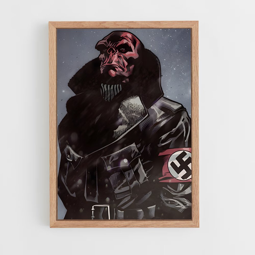 ap-red skull-2 cadre Bois clair