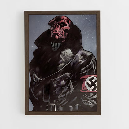 ap-red skull-2 cadre Bois foncé