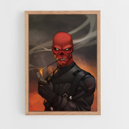 ap-red skull-3 cadre Bois clair