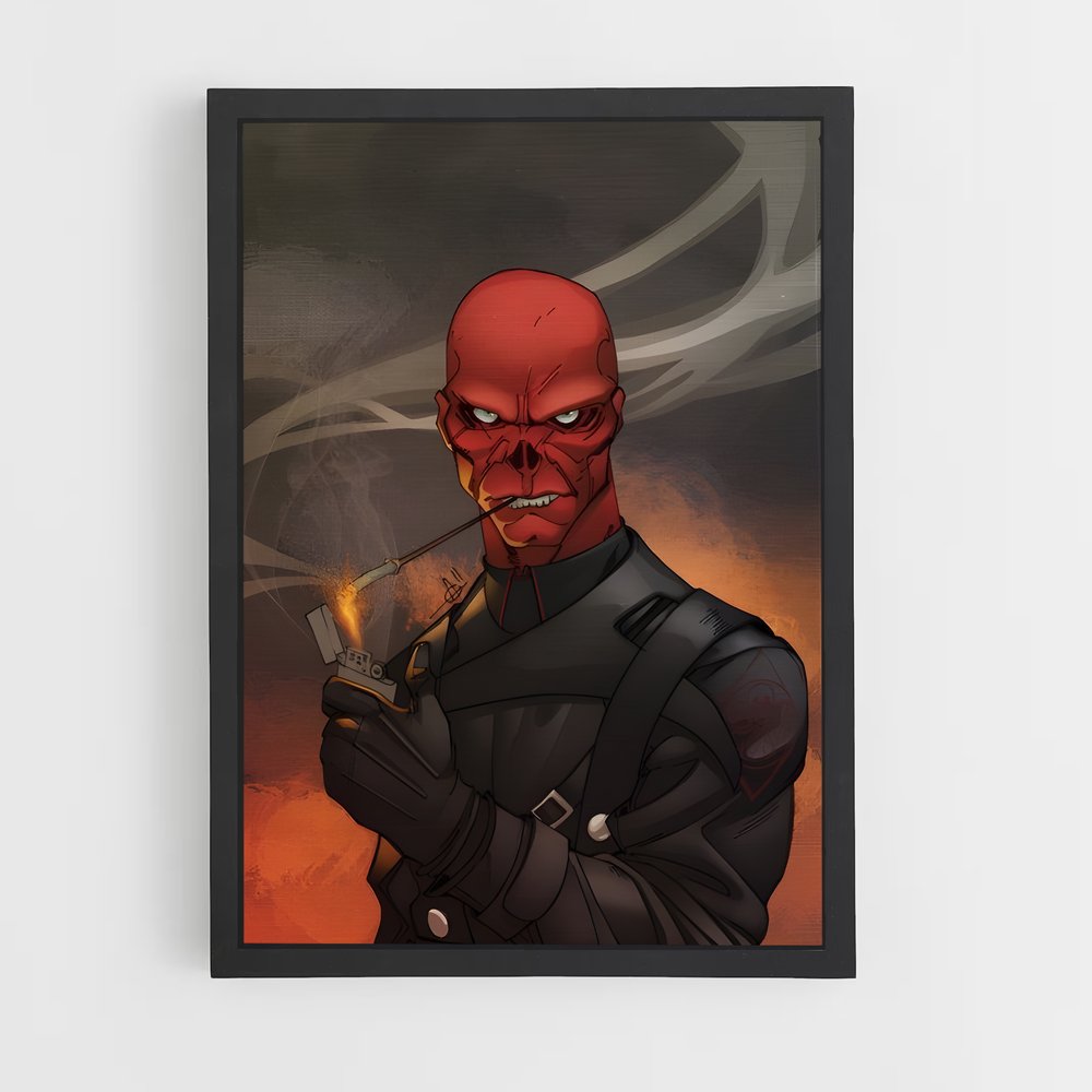 ap-red skull-3 cadre Noir
