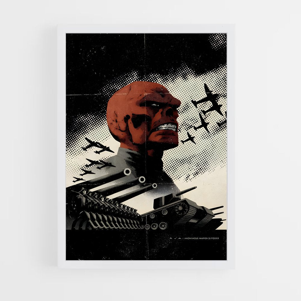 ap-red skull-4 cadre Blanc