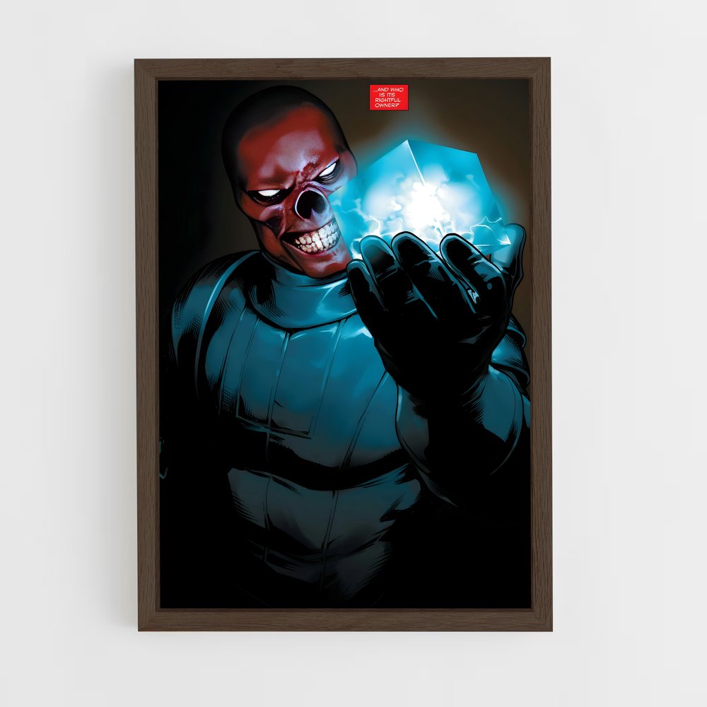 ap-red skull-7 cadre Bois foncé
