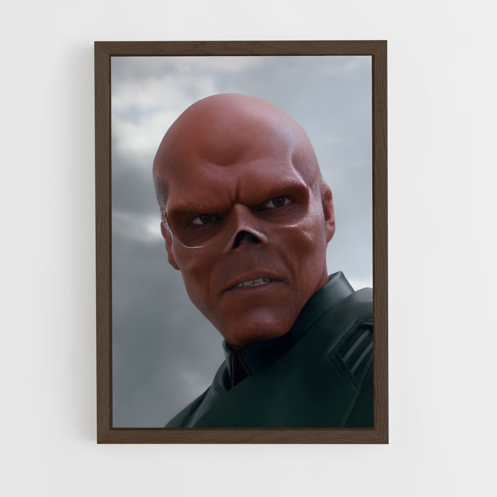ap-red skull-8 cadre Bois foncé