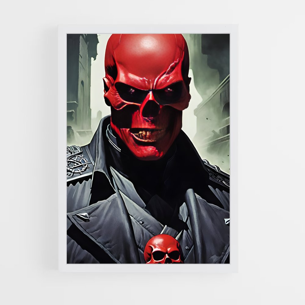 ap-red skull-9 cadre Blanc