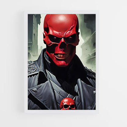 ap-red skull-9 cadre Blanc