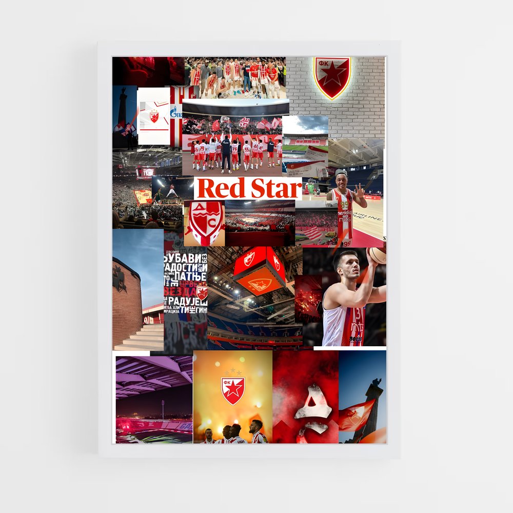 ap-red star belgrade-8 cadre Blanc