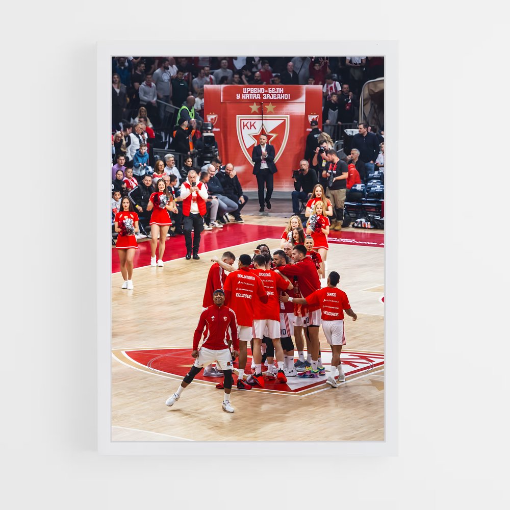 ap-red star belgrade basketball-3 cadre Blanc