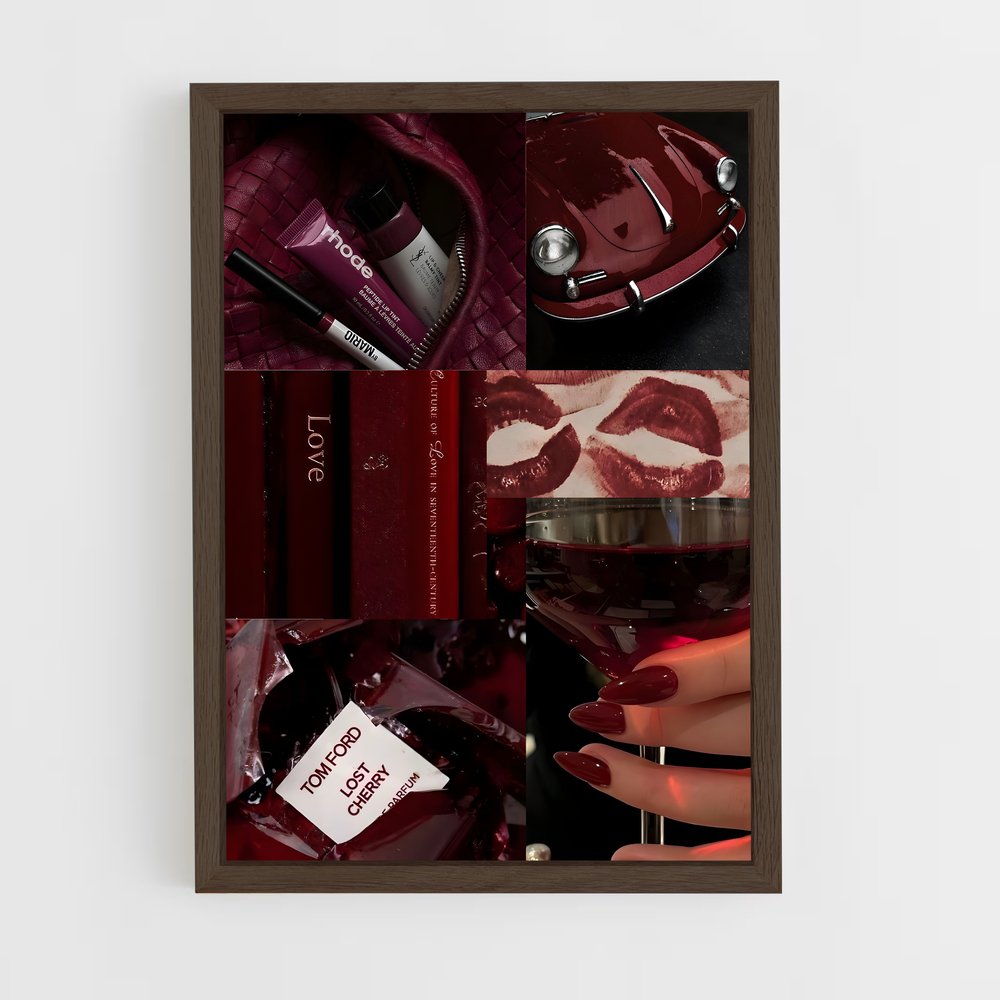 ap-red wine-11 cadre Bois foncé