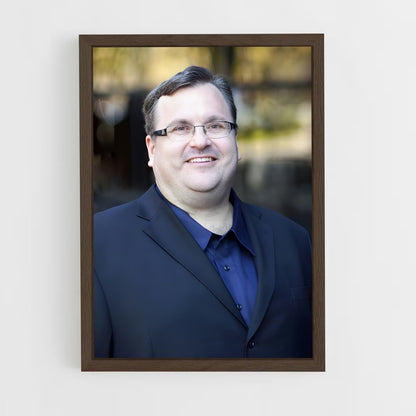 ap-reid hoffman-2 cadre Bois foncé