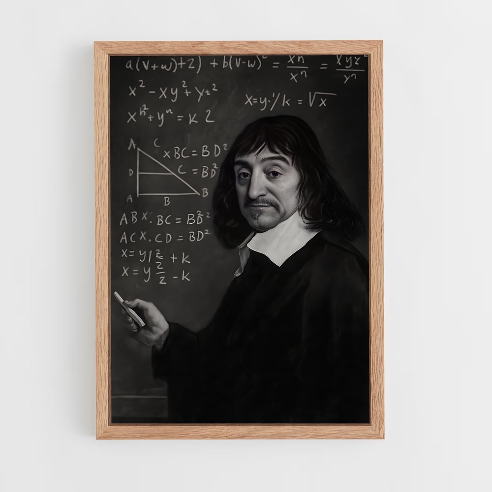 ap-rene descartes-4 cadre Bois clair