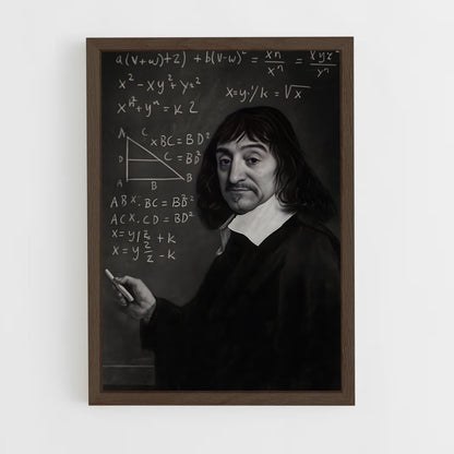 ap-rene descartes-4 cadre Bois foncé