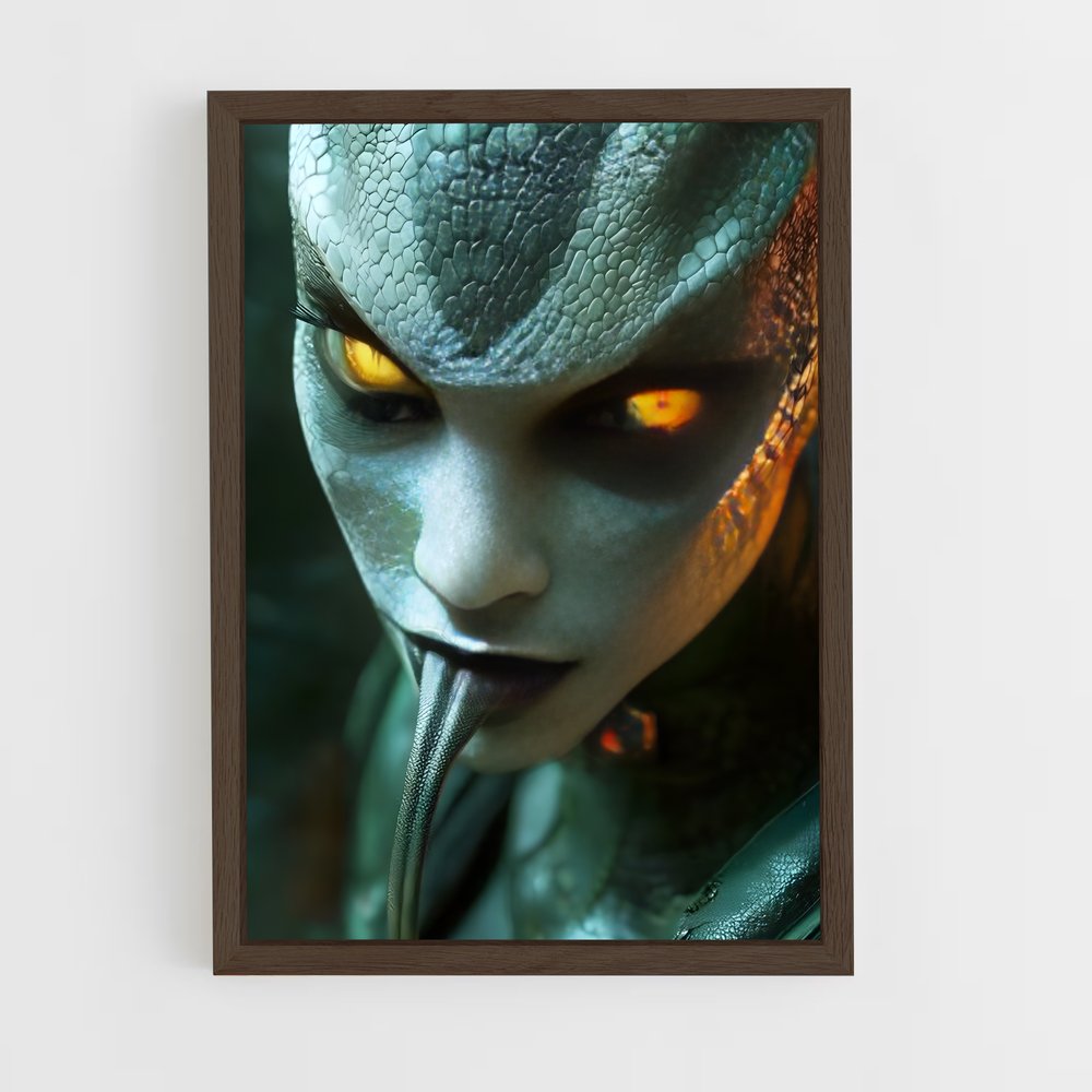 ap-reptilian alien-2 cadre Bois foncé