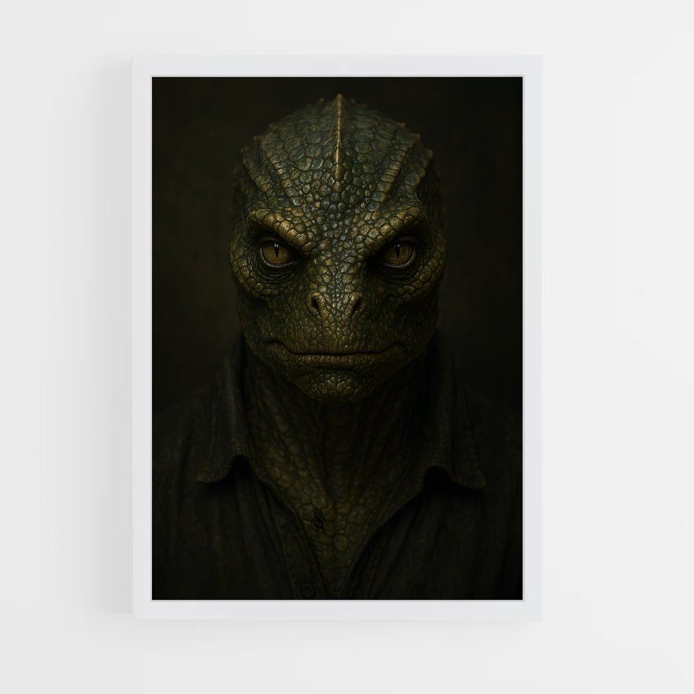 ap-reptilian alien-3 cadre Blanc