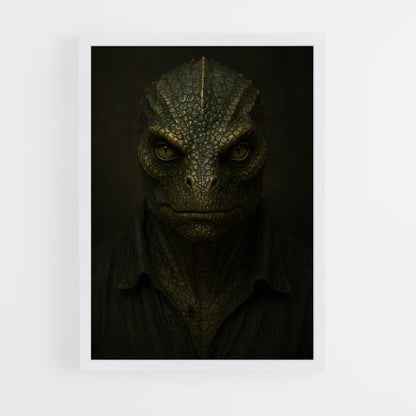 ap-reptilian alien-3 cadre Blanc