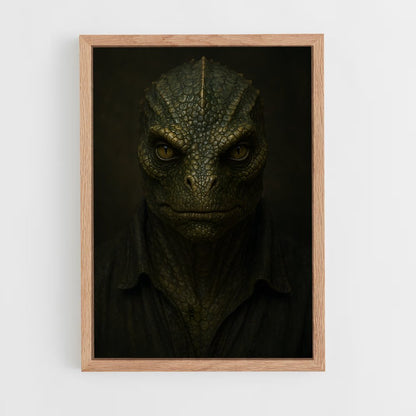 ap-reptilian alien-3 cadre Bois clair