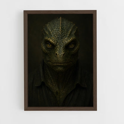 ap-reptilian alien-3 cadre Bois foncé