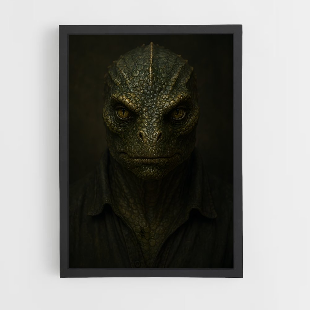 ap-reptilian alien-3 cadre Noir