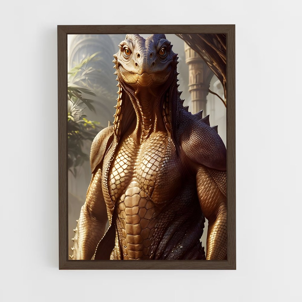 ap-reptilian alien-4 cadre Bois foncé