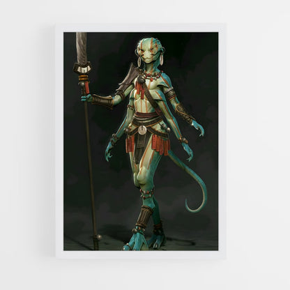ap-reptilian alien-5 cadre Blanc
