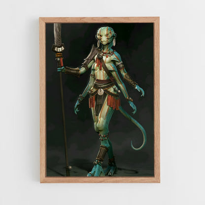 ap-reptilian alien-5 cadre Bois clair