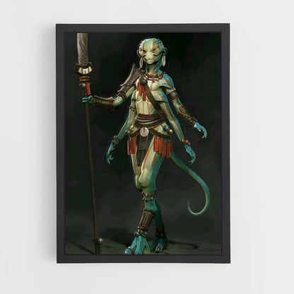 ap-reptilian alien-5 cadre Noir