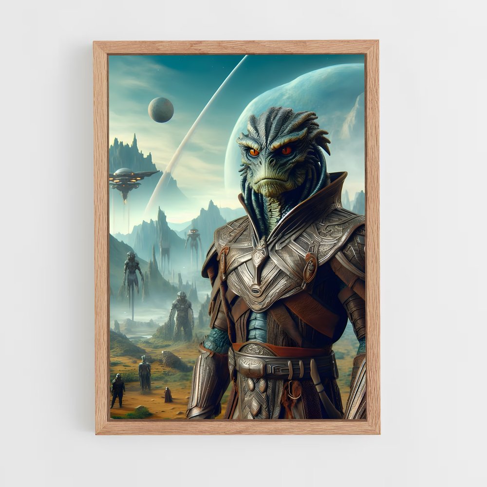 ap-reptilian alien-6 cadre Bois clair