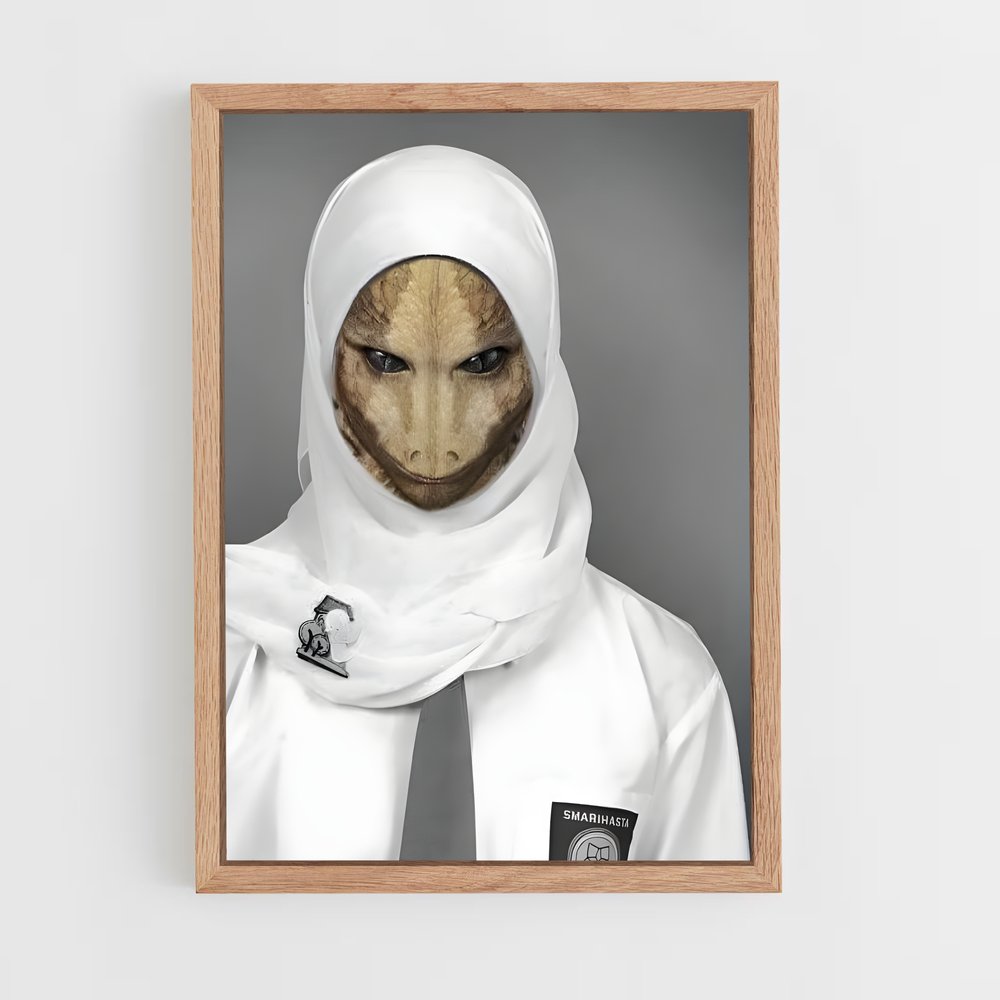 ap-reptilian alien-8 cadre Bois clair