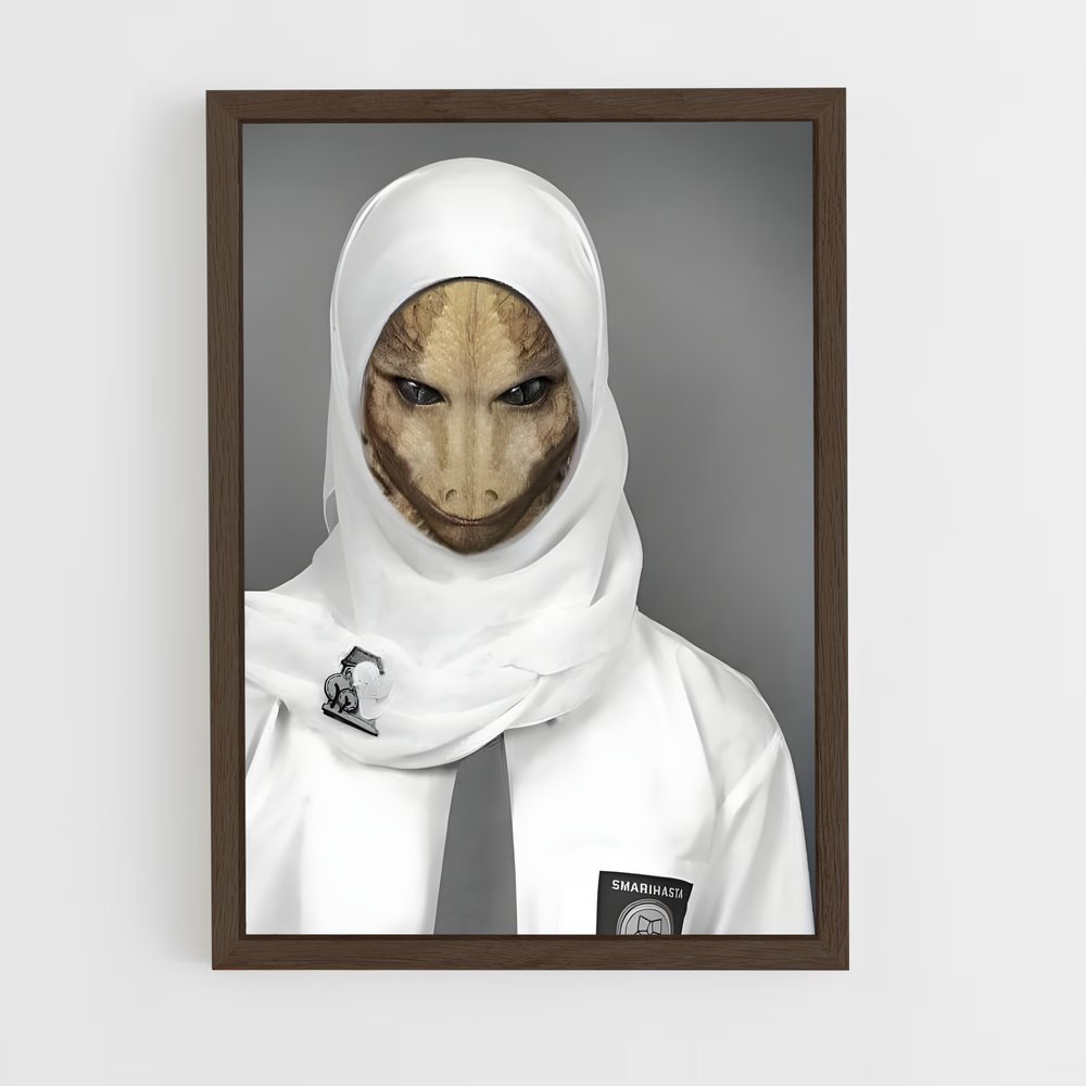 ap-reptilian alien-8 cadre Bois foncé