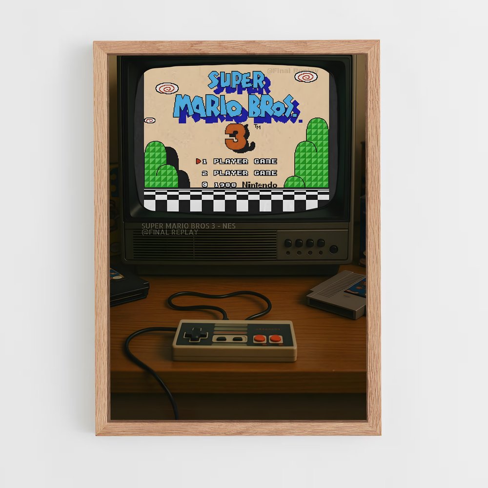 ap-retro gaming-3 cadre Bois clair