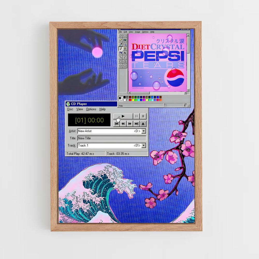 ap-retrowave-4 cadre Bois clair