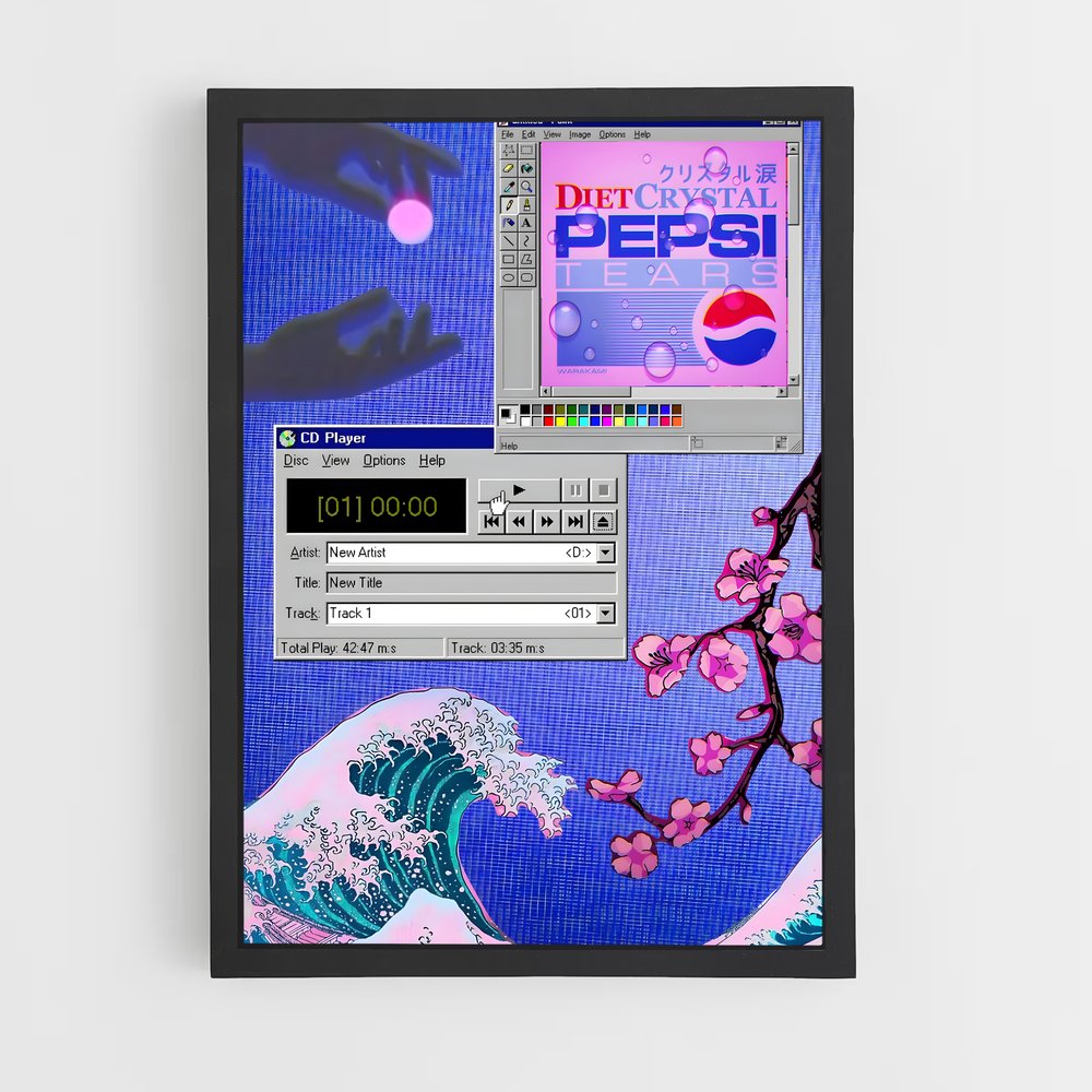 ap-retrowave-4 cadre Noir