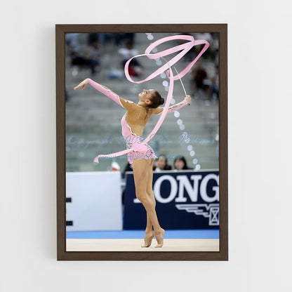 ap-ribbon rhythmic gymnastics-4 cadre Bois foncé