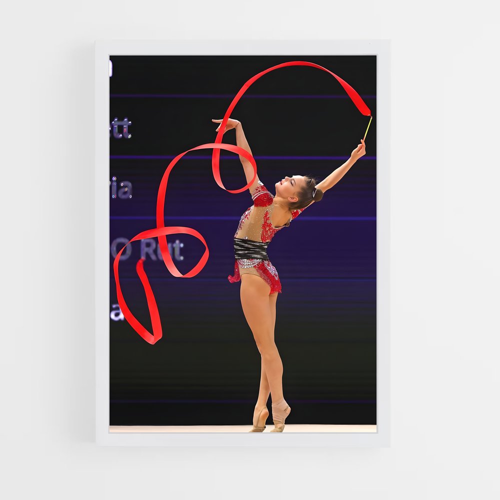 ap-ribbon rhythmic gymnastics-6 cadre Blanc