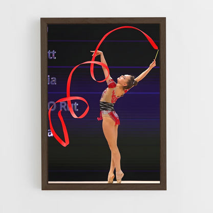 ap-ribbon rhythmic gymnastics-6 cadre Bois foncé