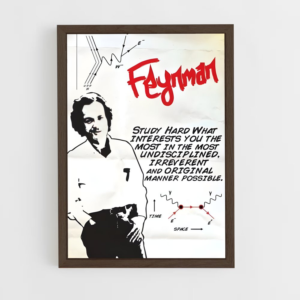 ap-richard feynman-3 cadre Bois foncé
