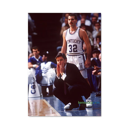 Poster Assis sur le Parquet