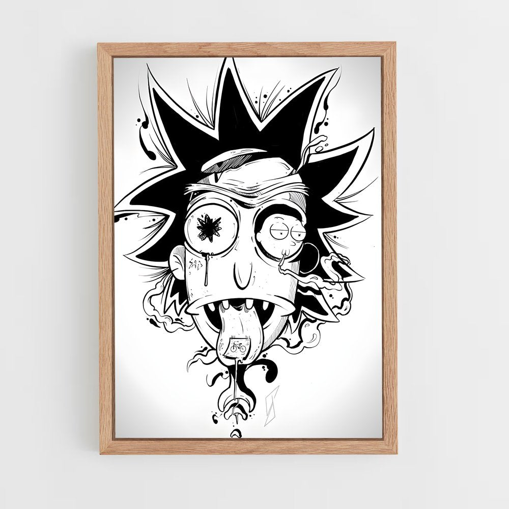 ap-rick and morty-4 cadre Bois clair