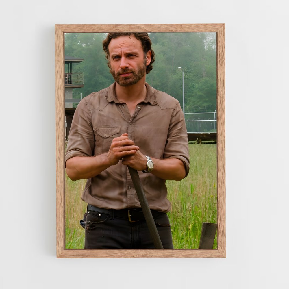 ap-rick grimes-1 cadre Bois clair