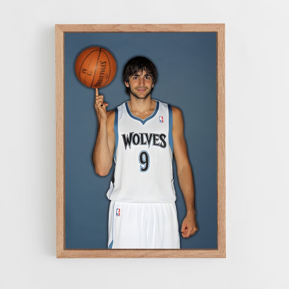 ap-ricky rubio-7 cadre Bois clair