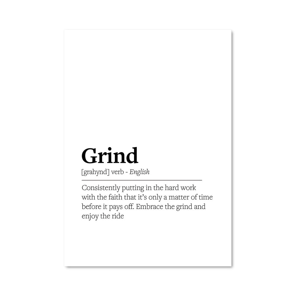 Poster Grind and Shine
