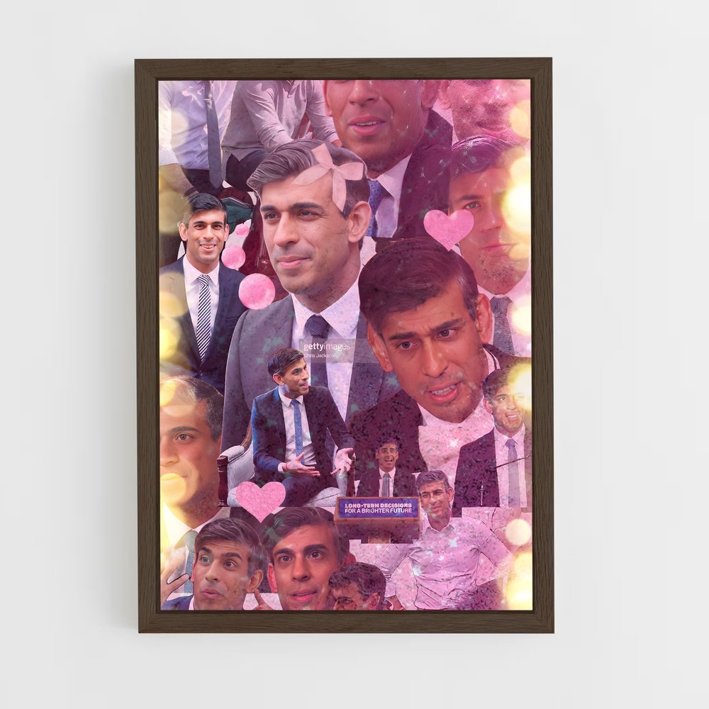 ap-rishi sunak-5 cadre Bois foncé
