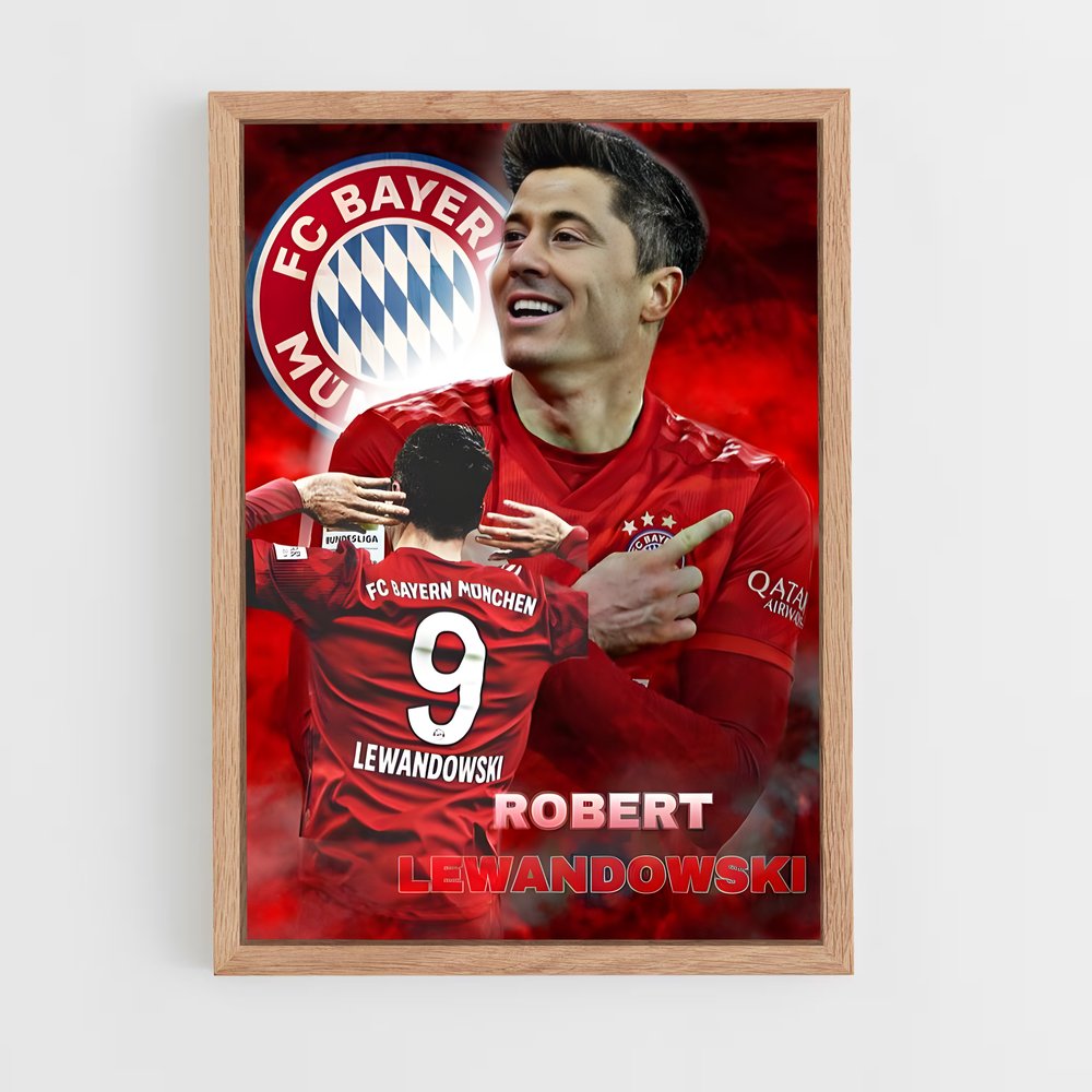 ap-robert lewandowski-4 cadre Bois clair
