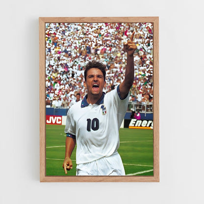 ap-roberto baggio-12 cadre Bois clair