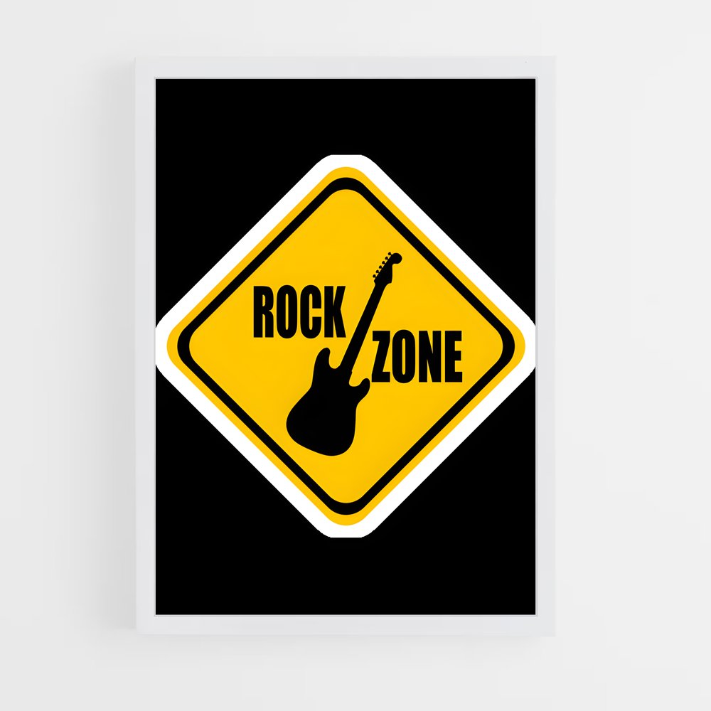 ap-rock and roll sign-1 cadre Blanc