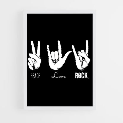 ap-rock and roll sign-2 cadre Blanc