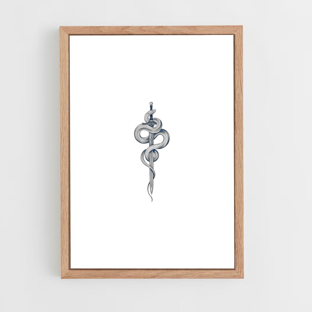 ap-rod of asclepius-1 cadre Bois clair