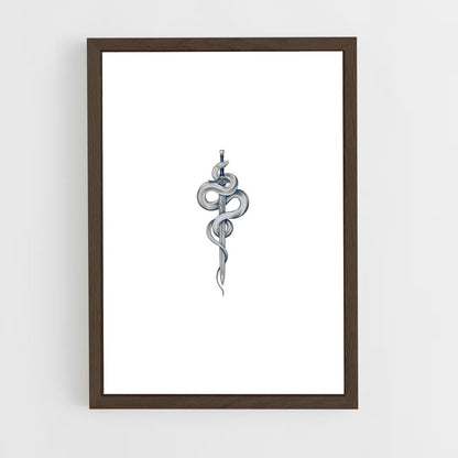 ap-rod of asclepius-1 cadre Bois foncé