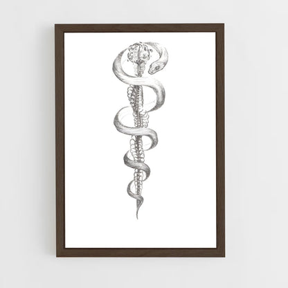 ap-rod of asclepius-2 cadre Bois foncé
