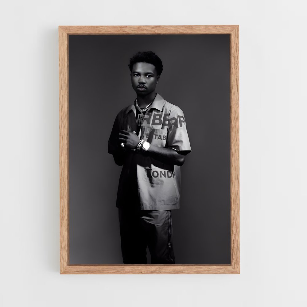 ap-roddy ricch-9 cadre Bois clair
